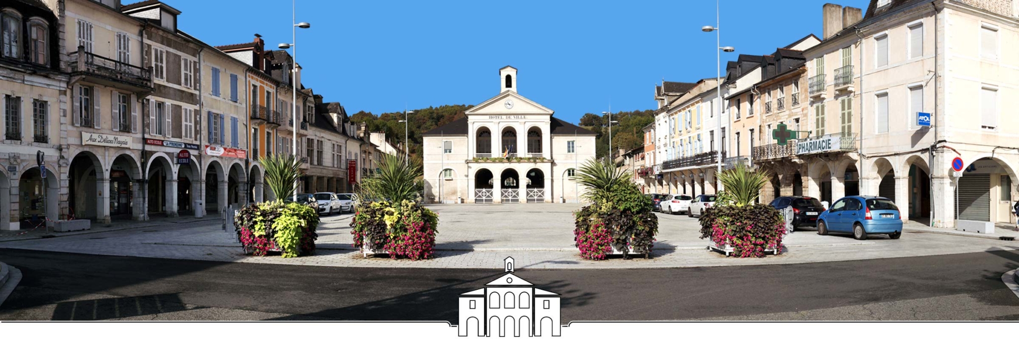 Ville de Nay Bastide du Béarn dans les Pyrénées Atlantiques